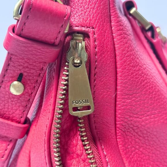 Fossil Preston Satchel – Hot Pink Leather – Crossbody/Shoulder – Excellent Condi - Picture 5 of 10
